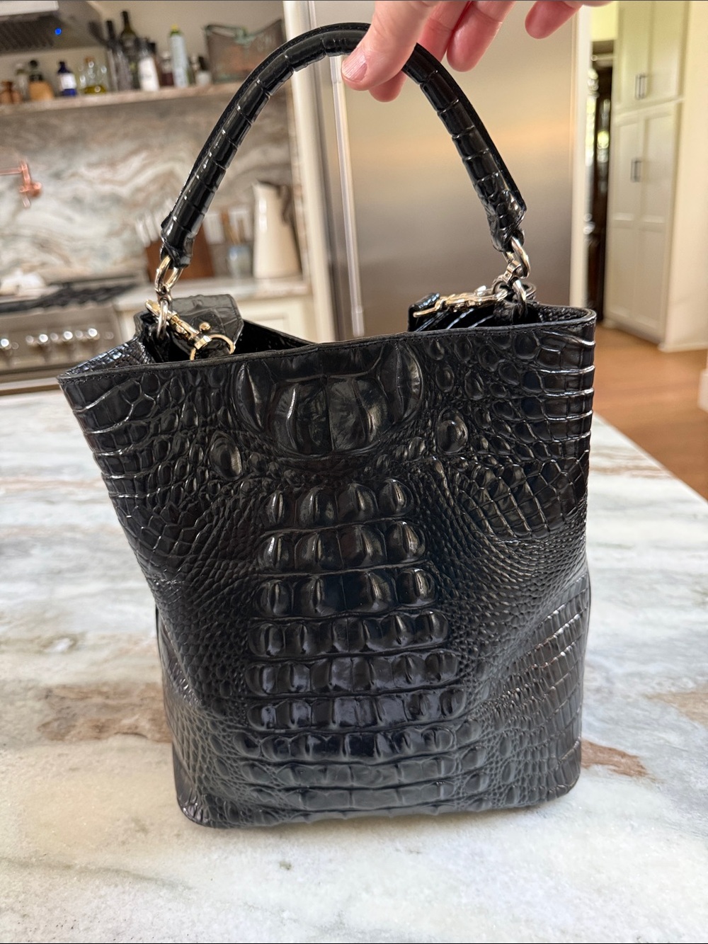 Authentic BRAHMIN Amelia shoulder Bag in Black Melbourne - Picture 5 of 11